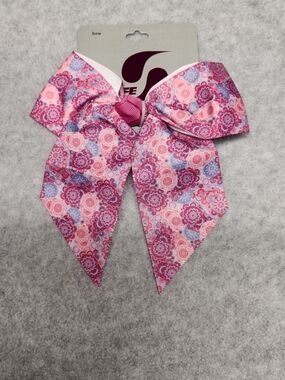 3 Pack-Soffe Pink and Purple Floral Pattern Girls Hair Bow